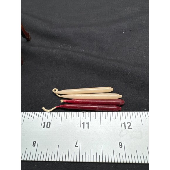 Miniature Vintage Mirror Ceramic Pitcher Tapestry Bag Candles Set Chamber Pot Va - Picture 4 of 13